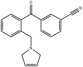3'-CYANO-2-(3-PYRROLINOMETHYL) BENZOPHENONE Structure