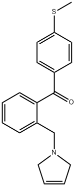 2-(3-피롤리노메틸)-4'-티오메틸벤조페논 구조식 이미지