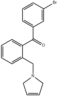 3'-BROMO-2-(3-PYRROLINOMETHYL) BENZOPHENONE Structure
