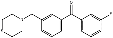 3-FLUORO-3'-티오모르폴리노메틸벤조페논 구조식 이미지