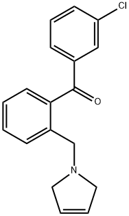 3'-CHLORO-2-(3-PYRROLINOMETHYL) BENZOPHENONE Structure