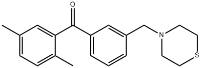 2,5-DIMETHYL-3'-THIOMORPHOLINOMETHYL BENZOPHENONE Structure