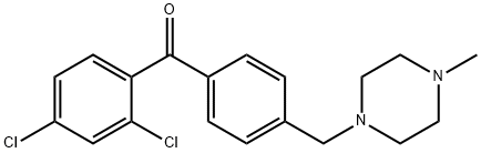 2,4-DICHLORO-4'-(4-METHYLPIPERAZINOMETHYL)벤조페논 구조식 이미지