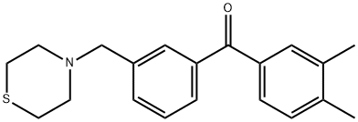 3,4-DIMETHYL-3'-THIOMORPHOLINOMETHYL BENZOPHENONE Structure