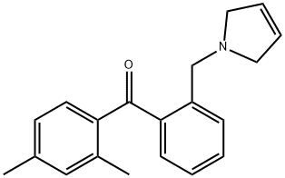 2,4-DIMETHYL-2'-(3-PYRROLINOMETHYL) BENZOPHENONE Structure