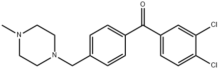 3,4-DICHLORO-4'-(4-METHYLPIPERAZINOMETHYL)벤조페논 구조식 이미지