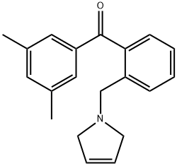 3,5-디메틸-2'-(3-피롤리노메틸)벤조페논 구조식 이미지