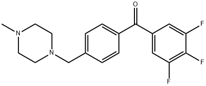 4'-(4-METHYLPIPERAZINOMETHYL)-3,4,5-TRIFLUOROBENZOPHENONE 구조식 이미지