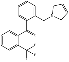 2-(3-PYRROLINOMETHYL)-2'-TRIFLUOROMETHYLBENZOPHENONE Structure