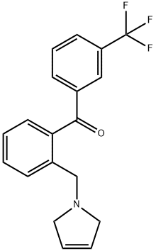 2-(3-PYRROLINOMETHYL)-3'-TRIFLUOROMETHYLBENZOPHENONE 구조식 이미지