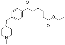 ETHYL 6-[4-(4-METHYLPIPERAZINOMETHYL)PHENYL]-6-OXOHEXANOATE Structure