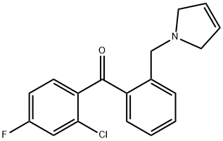 2-CHLORO-4-FLUORO-2'-(3-PYRROLINOMETHYL) BENZOPHENONE Structure
