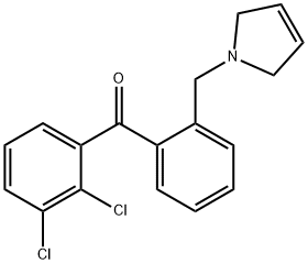 2,3-DICHLORO-2'-(3-PYRROLINOMETHYL) BENZOPHENONE 구조식 이미지