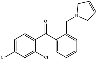 2,4-DICHLORO-2'-(3-PYRROLINOMETHYL) BENZOPHENONE 구조식 이미지