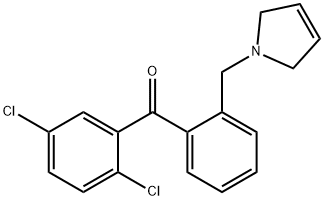2,5-DICHLORO-2'-(3-PYRROLINOMETHYL) BENZOPHENONE 구조식 이미지