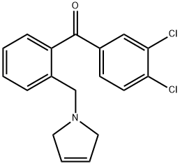 3,4-DICHLORO-2'-(3-PYRROLINOMETHYL) BENZOPHENONE 구조식 이미지