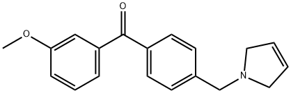 3-METHOXY-4'-(3-PYRROLINOMETHYL) BENZOPHENONE Structure