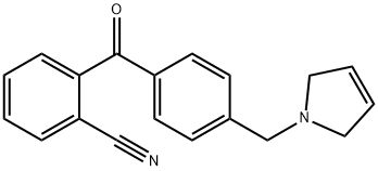 2-CYANO-4'-(3-PYRROLINOMETHYL) BENZOPHENONE Structure