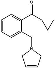 CYCLOPROPYL 2-(3-PYRROLINOMETHYL)PHENYL KETONE Structure