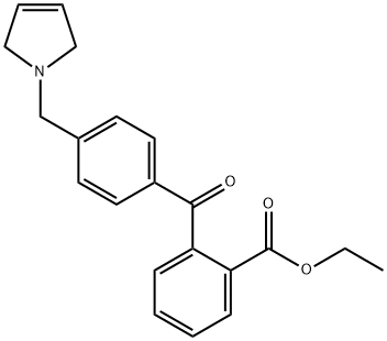2-CARBOETHOXY-4'-(3-PYRROLINOMETHYL) BENZOPHENONE 구조식 이미지
