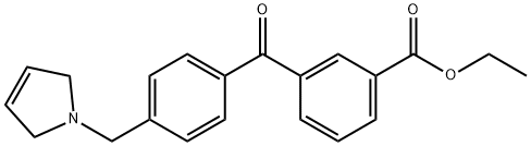 3-CARBOETHOXY-4'-(3-PYRROLINOMETHYL) BENZOPHENONE 구조식 이미지