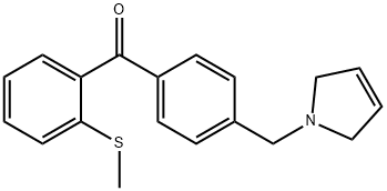 4'-(3-PYRROLINOMETHYL)-2-THIOMETHYLBENZOPHENONE Structure