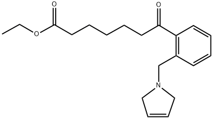ETHYL 7-OXO-7-[2-(3-PYRROLINOMETHYL)PHENYL]HEPTANOATE 구조식 이미지