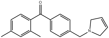 2,4-DIMETHYL-4'-(3-PYRROLINOMETHYL) BENZOPHENONE Structure