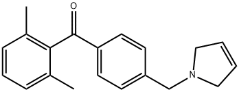2,6-DIMETHYL-4'-(3-PYRROLINOMETHYL) BENZOPHENONE Structure