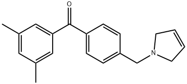 3,5-DIMETHYL-4'-(3-PYRROLINOMETHYL) BENZOPHENONE Structure