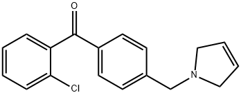 2-CHLORO-4'-(3-PYRROLINOMETHYL) BENZOPHENONE 구조식 이미지