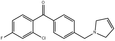 2-CHLORO-4-FLUORO-4'-(3-PYRROLINOMETHYL) BENZOPHENONE Structure