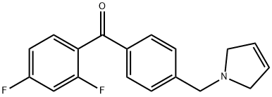 2,4-DIFLUORO-4'-(3-PYRROLINOMETHYL) BENZOPHENONE Structure