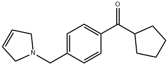 CYCLOPENTYL 4-(3-PYRROLINOMETHYL)PHENYL KETONE Structure