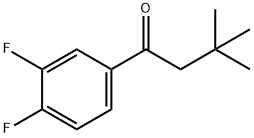 3',4'-DIFLUORO-3,3-DIMETHYLBUTYROPHENONE 구조식 이미지