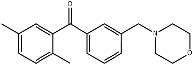 2,5-DIMETHYL-3'-MORPHOLINOMETHYL BENZOPHENONE Structure