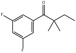 3',5'-DIFLUORO-2,2-DIMETHYLBUTYROPHENONE 구조식 이미지