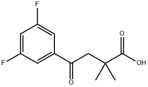 4-(3,5-DIFLUOROPHENYL)-2,2-DIMETHYL-4-OXOBUTYRIC ACID Structure