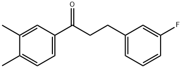 3',4'-DIMETHYL-3-(3-FLUOROPHENYL)PROPIOPHENONE 구조식 이미지