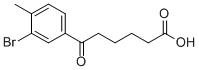 6-(3-BROMO-4-METHYLPHENYL)-6-OXOHEXANOIC ACID Structure