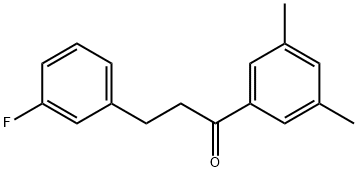 3',5'-DIMETHYL-3-(3-FLUOROPHENYL)PROPIOPHENONE Structure