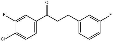 4'-CHLORO-3'-FLUORO-3-(3-FLUOROPHENYL)PROPIOPHENONE Structure