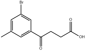 4-(3-BROMO-5-METHYLPHENYL)-4-OXOBUTYRIC ACID Structure