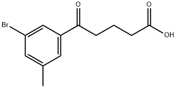 5-(3-BROMO-5-METHYLPHENYL)-5-OXOVALERIC ACID Structure