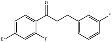 4'-BROMO-2'-FLUORO-3-(3-FLUOROPHENYL)PROPIOPHENONE Structure