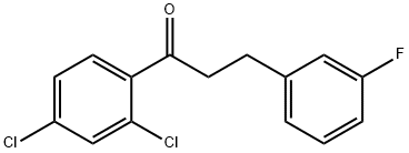 2',4'-DICHLORO-3-(3-FLUOROPHENYL)PROPIOPHENONE 구조식 이미지