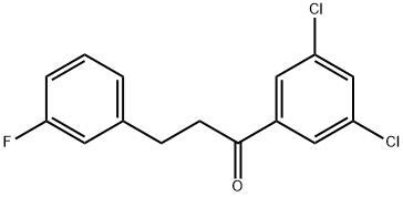 3',5'-DICHLORO-3-(3-FLUOROPHENYL)PROPIOPHENONE Structure