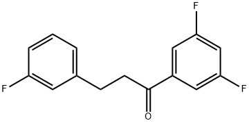 3',5'-DIFLUORO-3-(3-FLUOROPHENYL)PROPIOPHENONE Structure