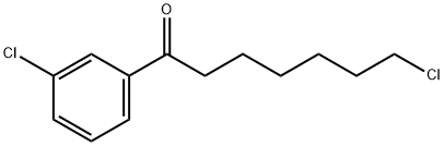 7-CHLORO-1-(3-CHLOROPHENYL)-1-OXOHEPTANE 구조식 이미지