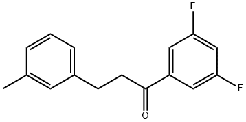 3',5'-DIFLUORO-3-(3-METHYLPHENYL)PROPIOPHENONE 구조식 이미지